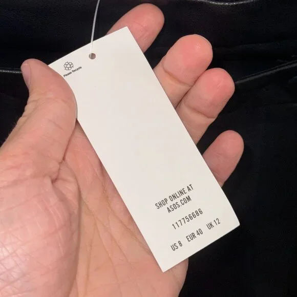 NEW Miss Selfridge faux leather kilt in black - Picture 8 of 10